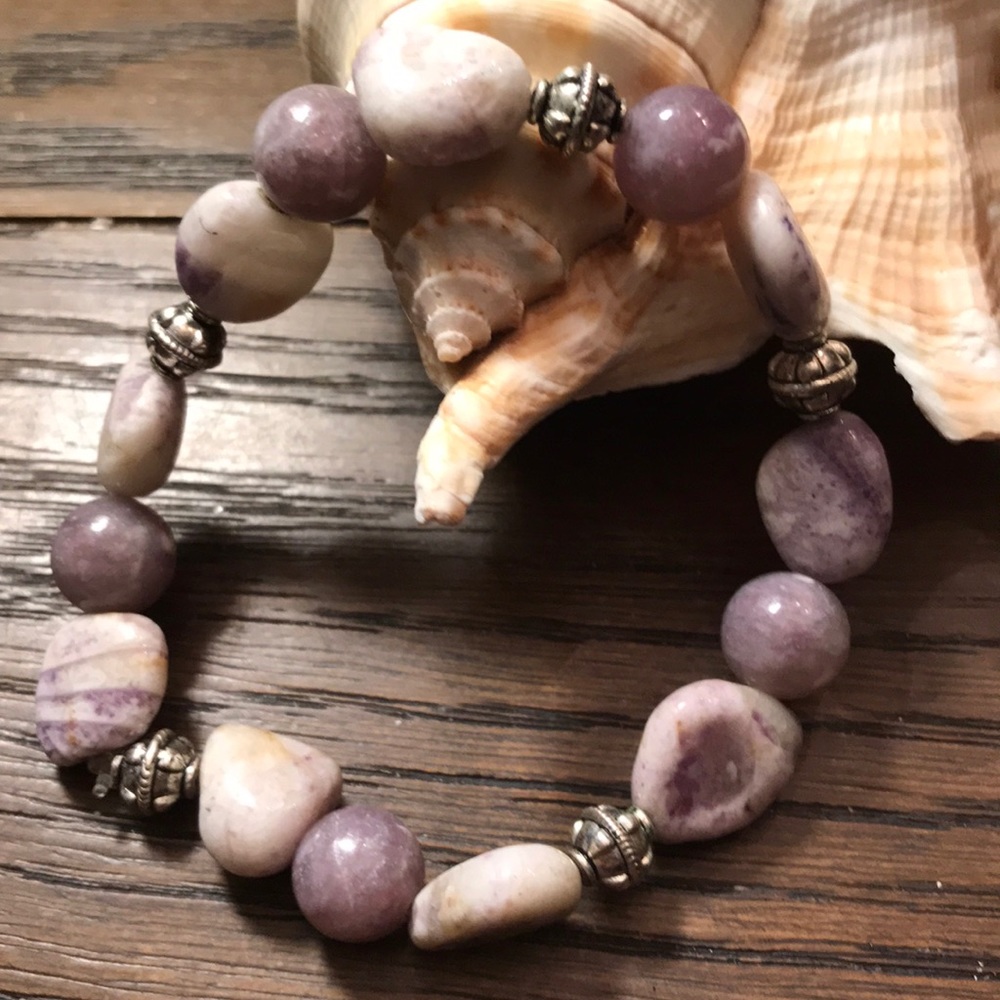 Purple Lepidolite Bracelet